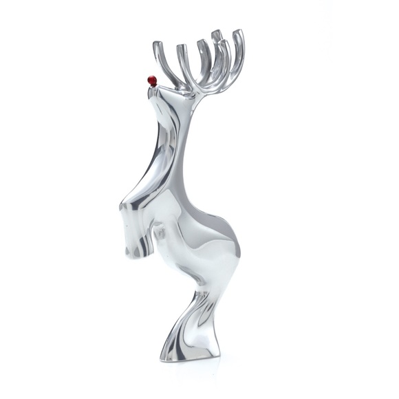 Silver Reindeer Figurine